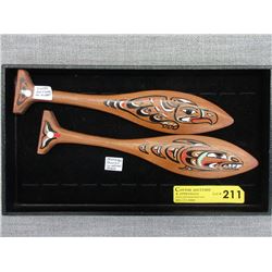 Pair of 1950s First Nations 12  Paddles