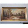 Image 1 : Large Framed Lorenz Print on Board Landscape