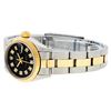 Image 6 : Rolex Ladies 2 Tone 14K Black Diamond 26MM Datejust Wristwatch