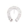 Image 1 : 0.72 ctw Diamond Horseshoe Pin - 14KT White Gold