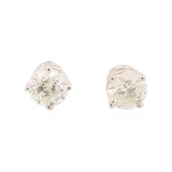 0.5 ctw Diamond Earrings - 14KT White Gold