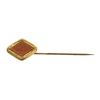 Image 1 : Gold Stone Stick Pin - Yellow Gold Plated