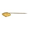 Image 2 : Gold Stone Stick Pin - Yellow Gold Plated