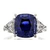 Image 1 : 9.85 ctw Blue Sapphire and Diamond Ring - 18KT White Gold