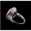 Image 3 : 4.67 ctw Aquamarine and Diamond Ring - 14KT White Gold
