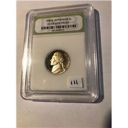 1990 S Jefferson PROOF Certified DCAM GEM PROOF