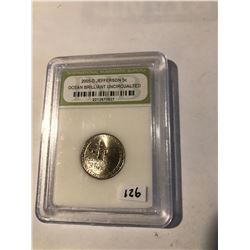 2005 D Jefferson OCEAN Nickel Certified Brilliant Uncirculated