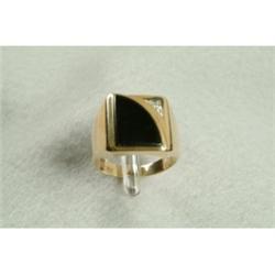 Onyx & Diamond Ring