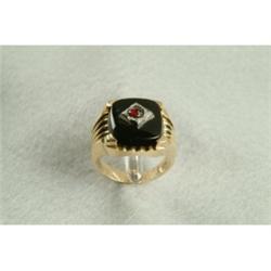 Onyx & Garnet Ring