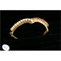Gold Garnet Bracelet