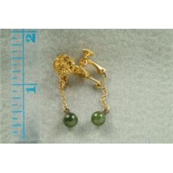 Alaskan Jade & Nugget Earrings