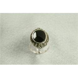 Black Onyx & Marcasite Ring