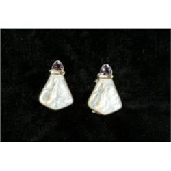 Clip On Earrings With Mother Of Pearl