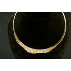 Gold 17" Tri-Color Necklace