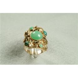 Jade & Marcasite Ring