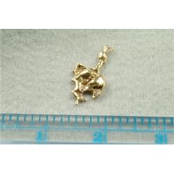 Gold Synthetic Nugget Pendant