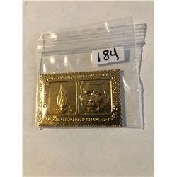 Vintage John F Kennedy Large Metal Stamp Commemorative