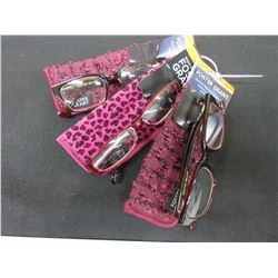 New Women's Foster Grant Reading Glasses with cases  +1.75 / 55.00 value