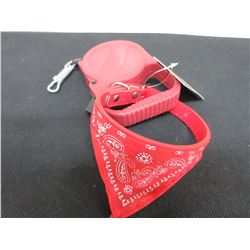 New Bandana Pet Collar & Retractable Leash for small pets / 9-12" neck size