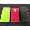 Image 1 : 3 Cell Phone Cases with credit card slots for LG G4 / magnetic clasps