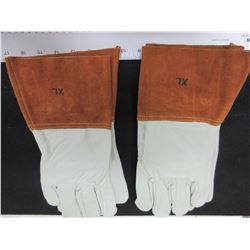 2 New Pairs of Mig/Tig Welding Gloves / top grain Soft  Leather/msrp22.99 ea