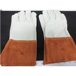 2 New Pairs of Mig/Tig Welding Gloves / top grain Soft  Leather/msrp22.99 ea