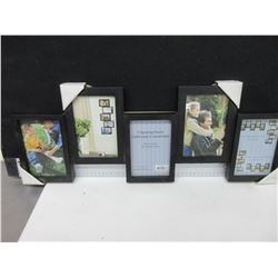 New 1 piece 5 opening Picture Frames 4 x6"