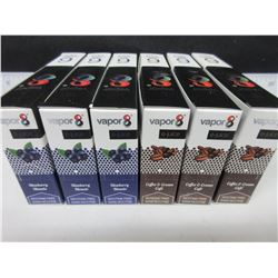 6 New cases of Vapor 8 Liquid 100% USA Produced / 3 coffee&cream/ 3 Blueberry