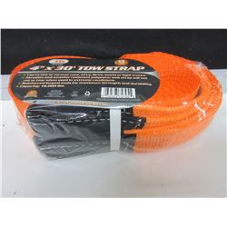 New 4 inch x 30 foot 9 ton / 18,000lb Tow Strap / will not rot or tear in