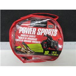 New 10ft PowerSport Booster Cables / for Sleds-ATV-Bikes compact easy to store
