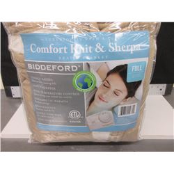 New Full Heated Blanket comfort knit & sherpa machine wash 10 heat settings