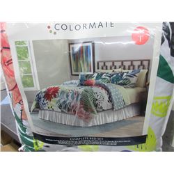 New Twin 6 piece Complete bed set / Tropical Hummingbird