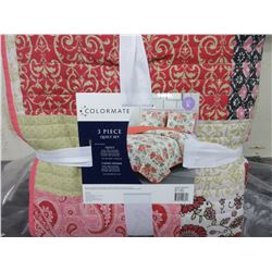 New King 3 piece Quilt set