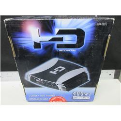New Scosche Amplifier HDA4002  high power 400 watt 2 channel A/B class