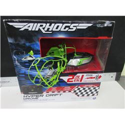 New Air Hogs Hyper Drift Drone 2 in 1 / high speed hovercraft or fly- drone