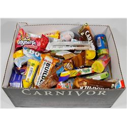 BOX OF ASSORTED CHOCOLATE BARS AND CANDY