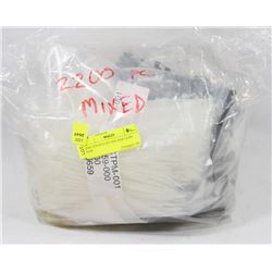 BAG 2200 PCS ZIP TIES AND CLIPS NEW