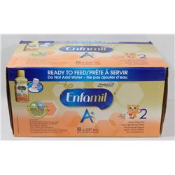 ENFAMIL + STEP 2,  18 BOTTLES BEST BEFORE
