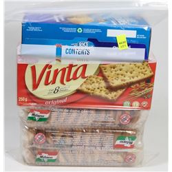 BAG OF ASSORTED COOKIES, CRACKERS, RICE KRISPIES