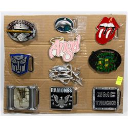 LOT OF 10 ASSORTED POP CULTURE BELT BUCKLES