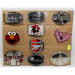 LOT OF 10 ASSORTED POP CULTURE BELT BUCKLES