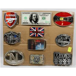 LOT OF 10 ASSORTED POP CULTURE BELT BUCKLES