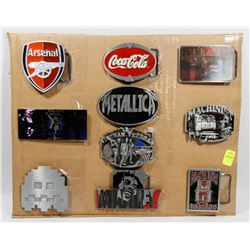 LOT OF 10 ASSORTED POP CULTURE BELT BUCKLES