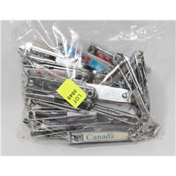 BAG OF ASSORTED NAIL CLIPPERS