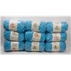 Image 1 : 9 ROLLS OF BERNAT BLUE BABY BLANKET YARN