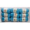 Image 1 : 9 ROLLS OF BERNAT BLUE BABY BLANKET YARN