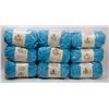 Image 1 : 9 ROLLS OF BERNAT BLUE BABY BLANKET YARN