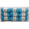 Image 1 : 9 ROLLS OF BERNAT BLUE BABY BLANKET YARN