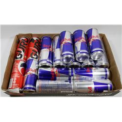 FLAT OF RED BULL ENERGY DRINKS