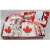 Image 1 : FLAT OF CANADIAN PARTY ITEMS INCL PLATES, NAPKINS.